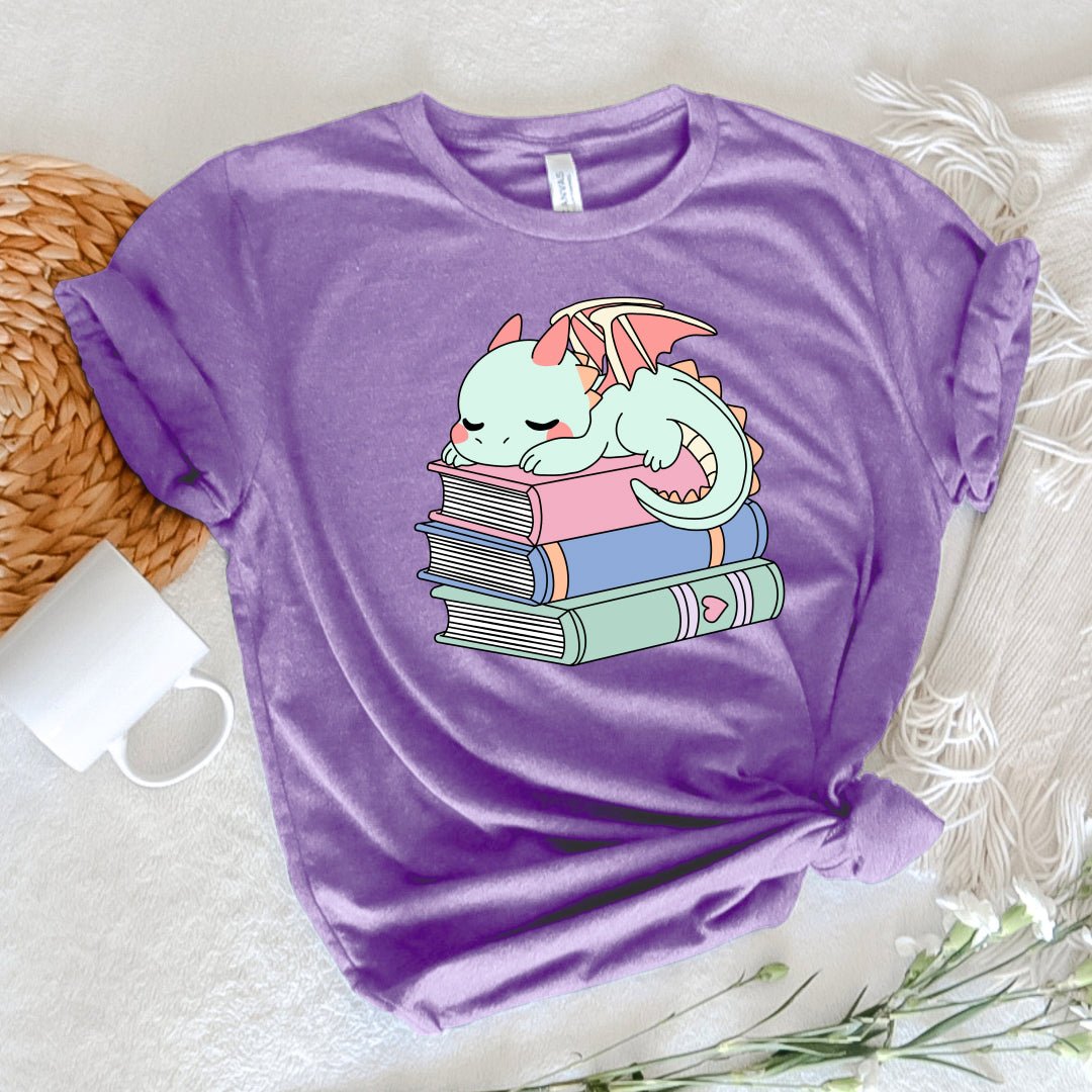 Cute Book Dragon T-shirt