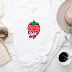 Cute Bookish Strawberry T-shirt