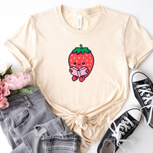 Cute Bookish Strawberry T-shirt