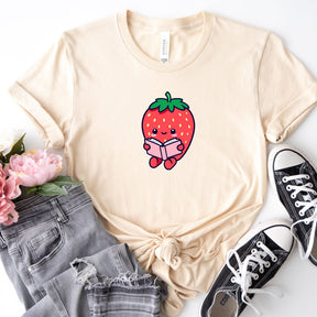 Cute Bookish Strawberry T-shirt