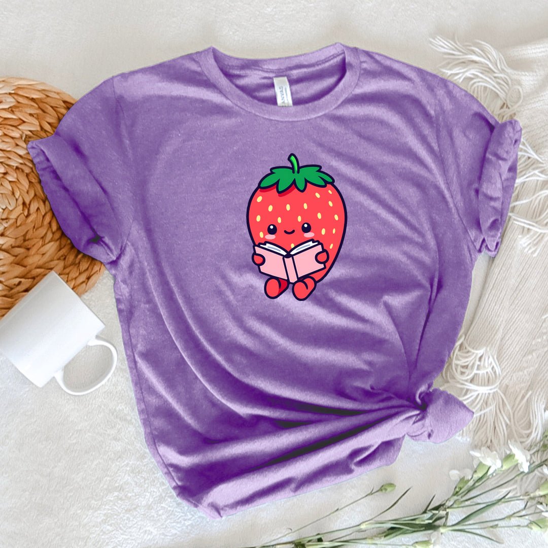 Cute Bookish Strawberry T-shirt