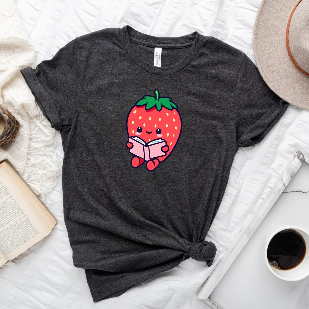 Cute Bookish Strawberry T-shirt