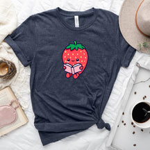 Cute Bookish Strawberry T-shirt