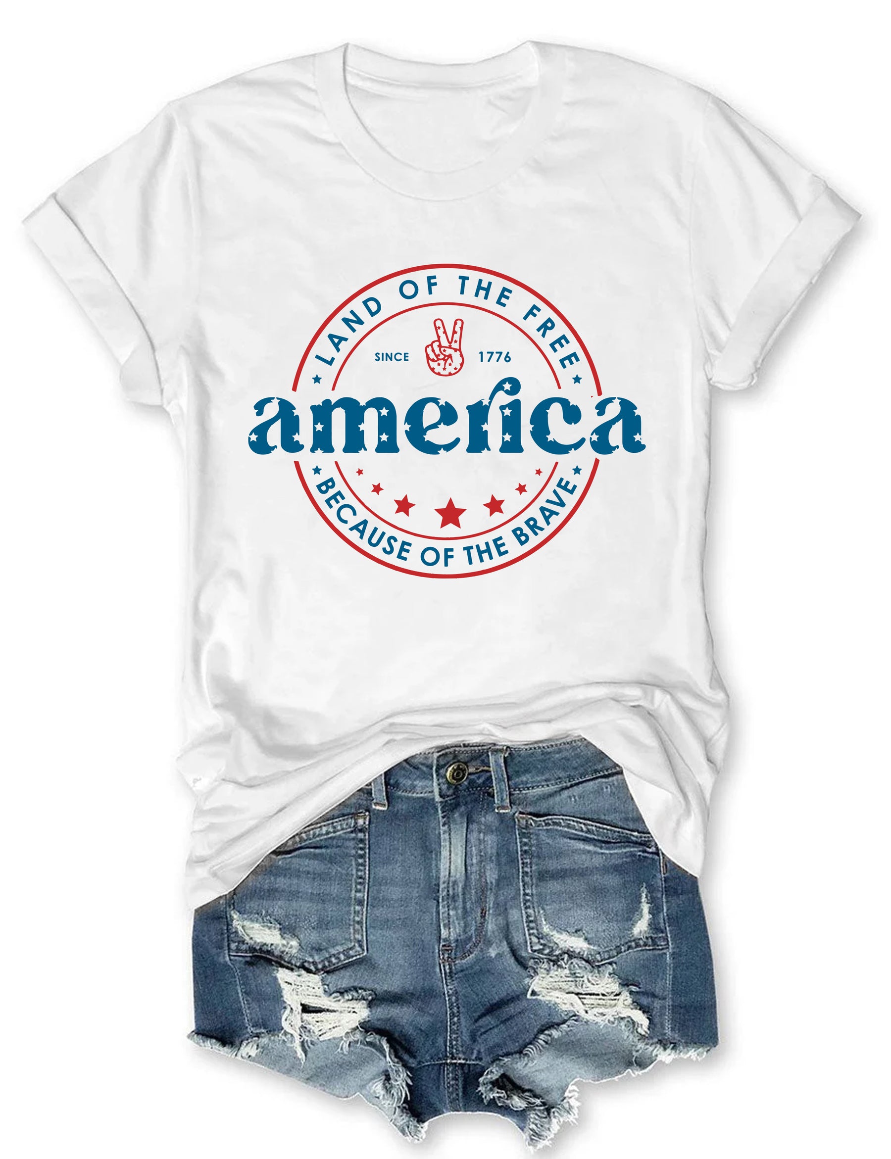 T-shirt America Land Of The Free grâce au courageux