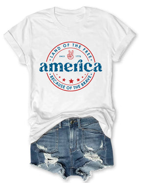 T-shirt America Land Of The Free grâce au courageux