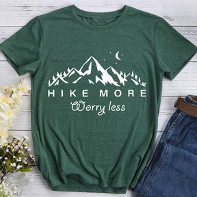 Starry Mountain Hike More Worry Less Hiking T-shirts