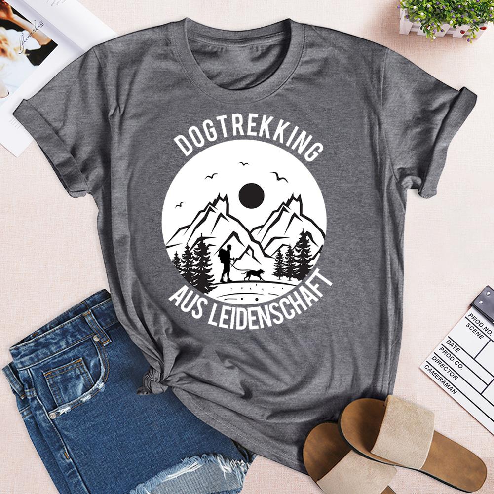 Dog Trekking Hiking With Dog T-shirt