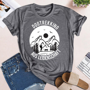 Dog Trekking Hiking With Dog T-shirt