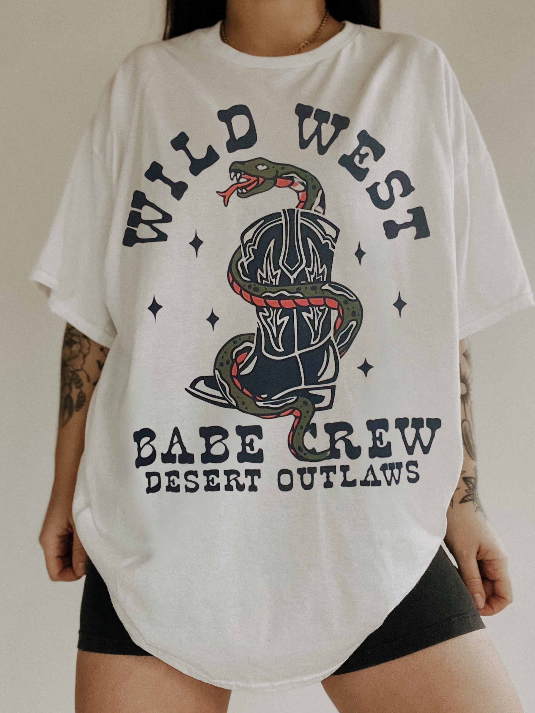 Vintage Wild West Babe Crew T-Shirt