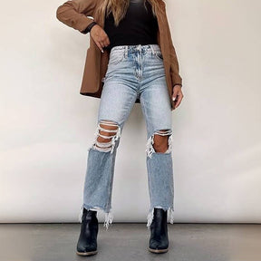Vintage High-Waisted Ripped Jeans