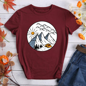 Camp Life Round Neck T-shirt