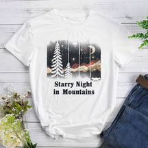 Starry Night In Mountains T-shirt