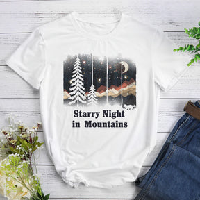 Starry Night In Mountains T-shirt