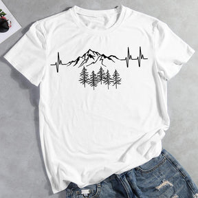 Heartbeat For Mountains Hiking T-shirt