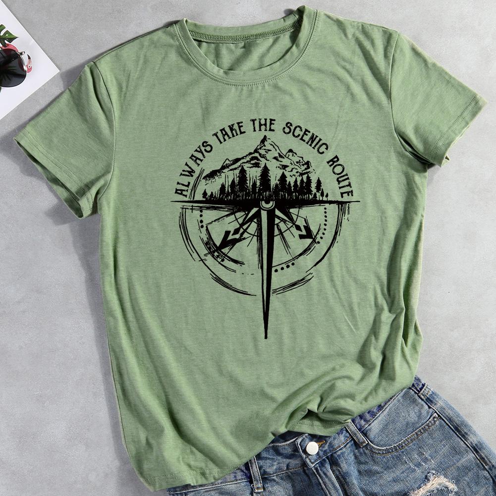 Always Take The Scenic Route Hiking T-shirt