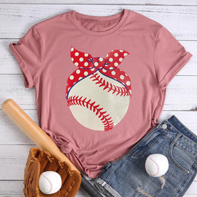 T-shirt de baseball avec nœud