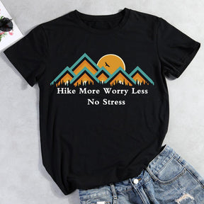 Hiking More Worry Less No Stress T-shirt