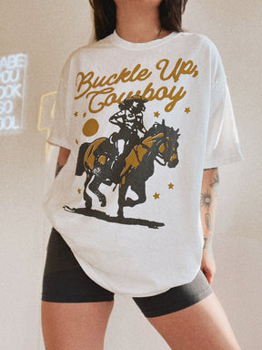 Vintage  Buckle Up Cowboy T-Shirt