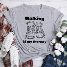 Walking Is My Therapy Hiking T-shirt