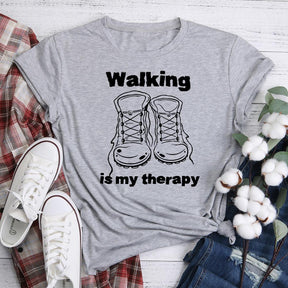 Walking Is My Therapy Hiking T-shirt