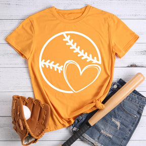 Baseball Love Heart T-shirt