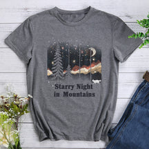 Starry Night In Mountains T-shirt