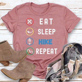 Eat Sleep Hike Repeat Hiking T-shirt