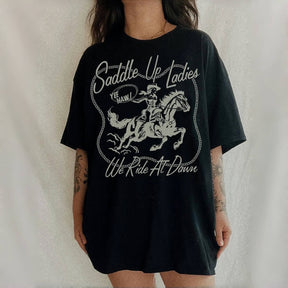 Vintage Saddle Up Ladies T-shirt