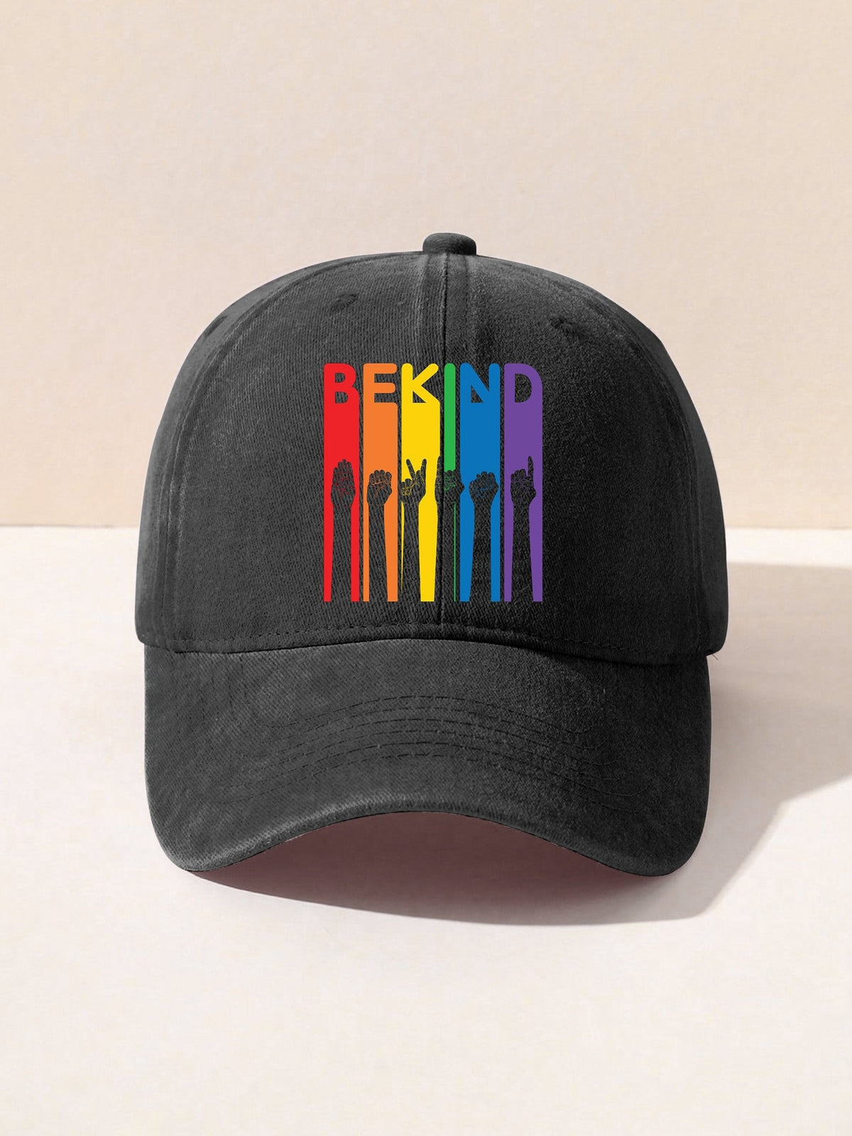 Be Kind Sign Language Kindness Pride Rainbow Print Hat