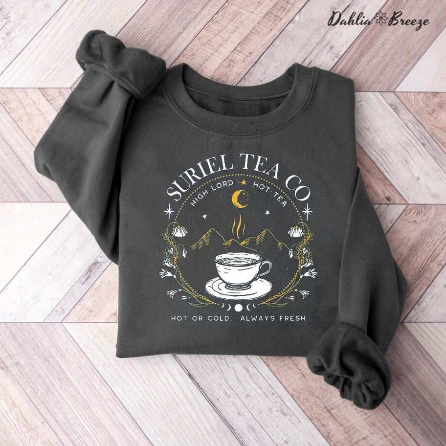 Suriel Tea Co Reading Book Lover Sweatshirt