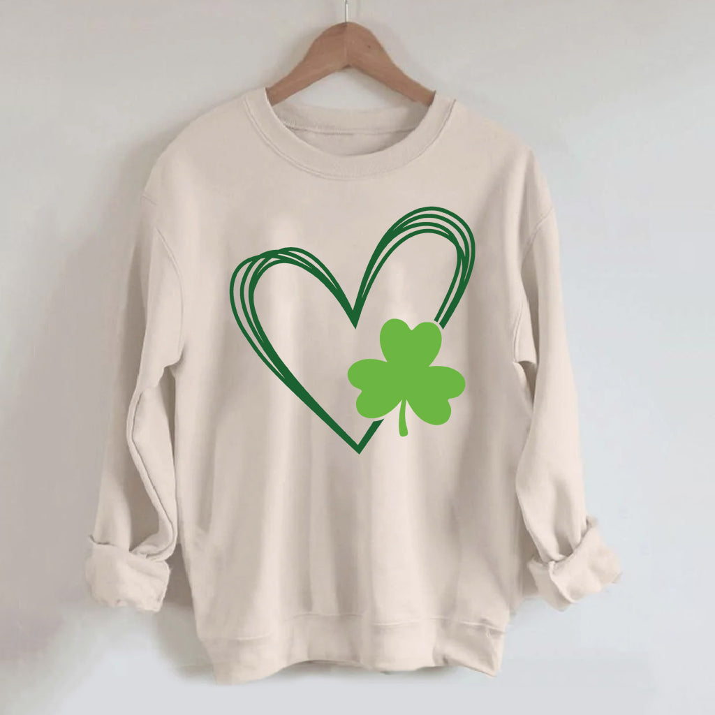 St. Patrick's Day Herz-Sweatshirt