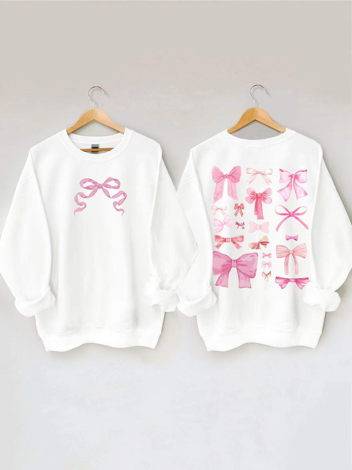 Sweat-shirt mignon avec nœud rose