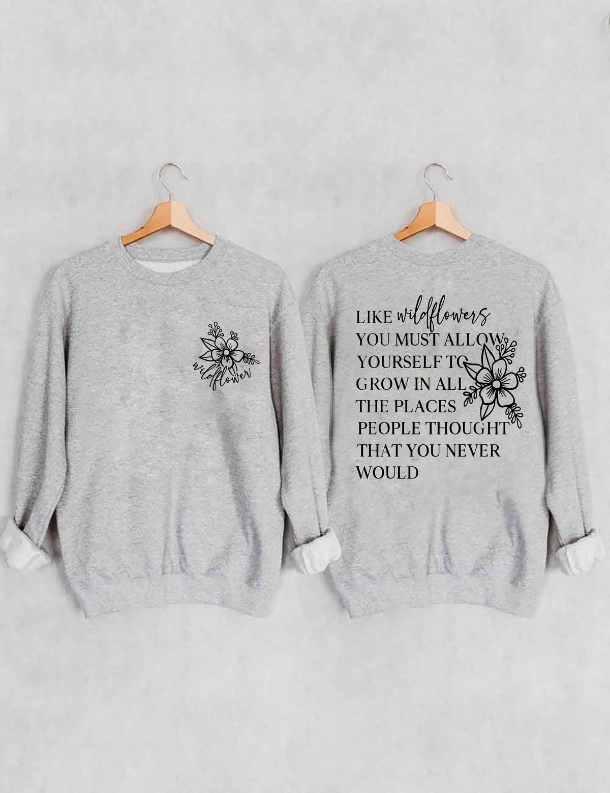 Sweat-shirt J'aime les fleurs sauvages