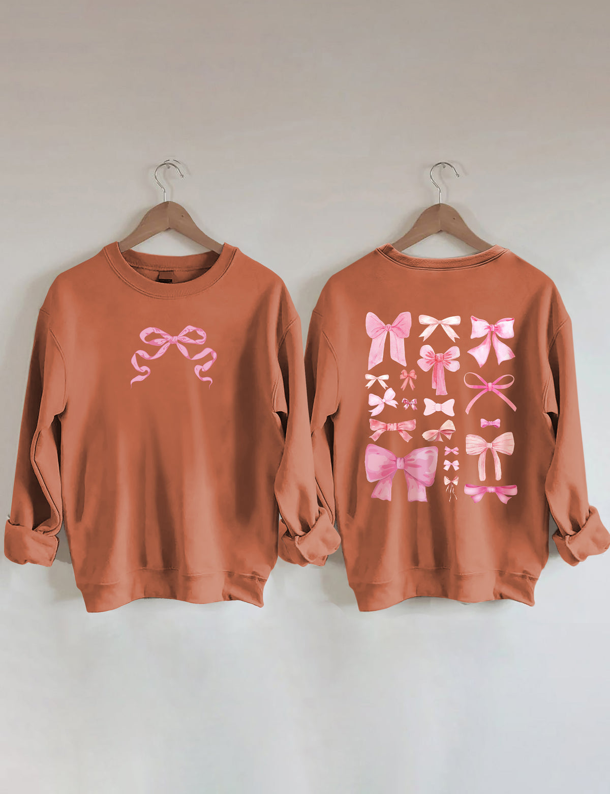 Sweat-shirt mignon avec nœud rose