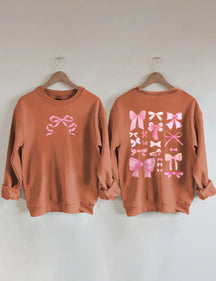 Pink Bow Cute Sweatshirt