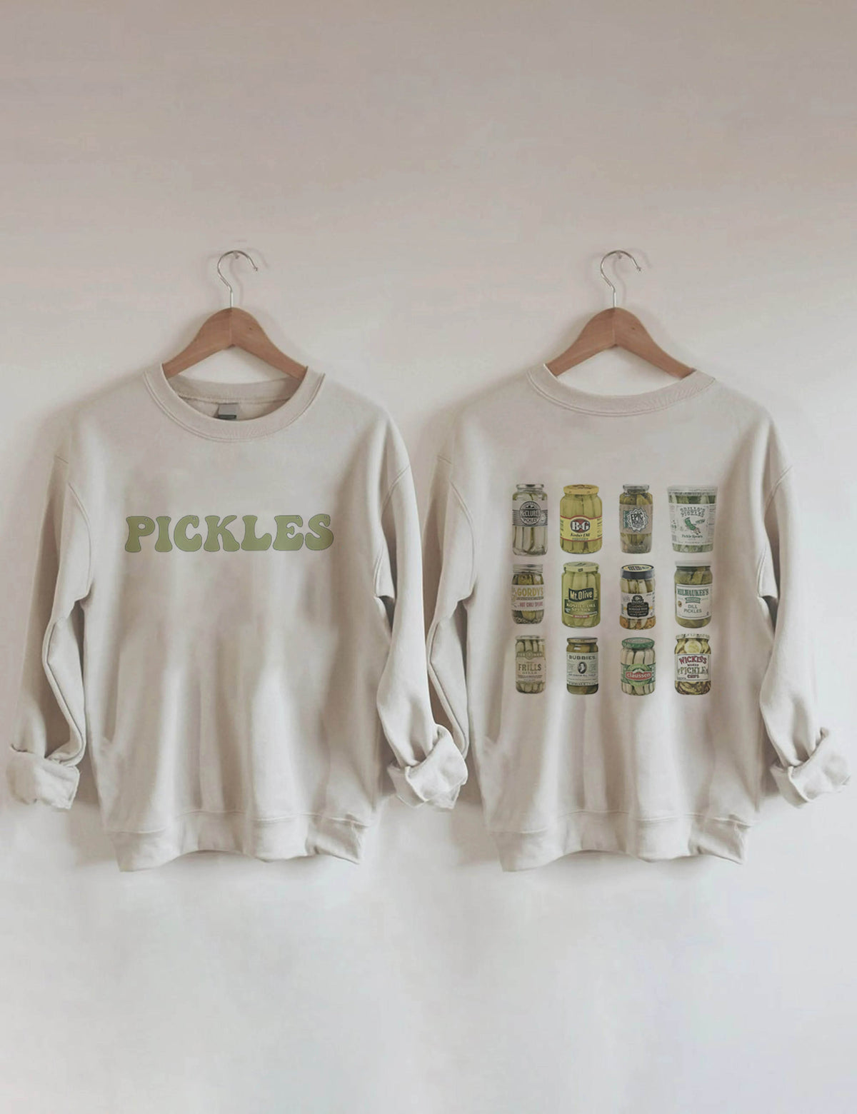 Sweat-shirt cornichons en conserve vintage 