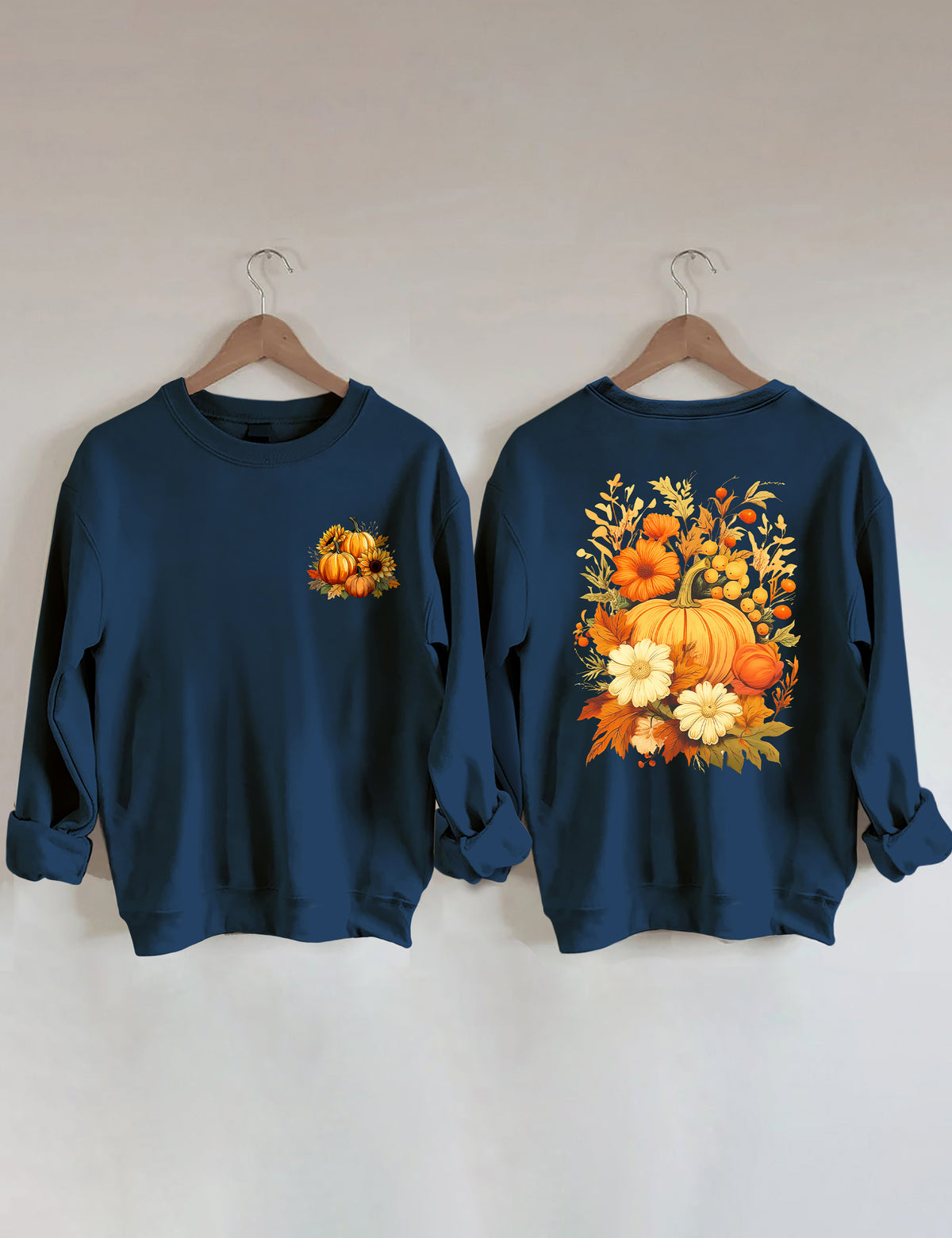 Sweat-shirt citrouilles tournesol