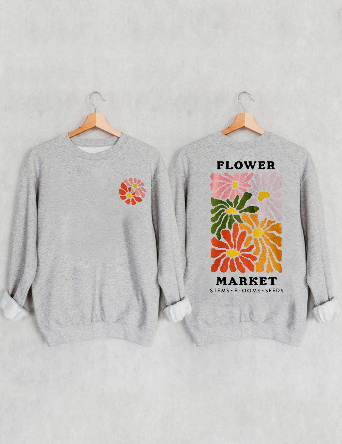 Sweatshirt mit böhmischem Wildblumen-Print