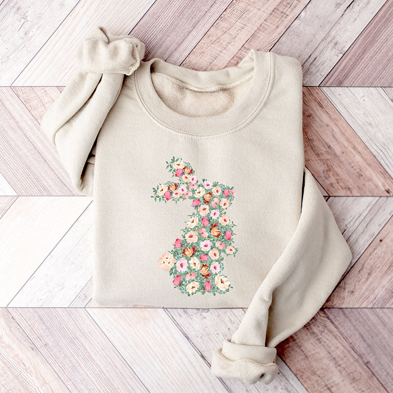 Floral Rabbit Sweatshirt