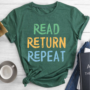 T-shirt Lire Retour Répéter