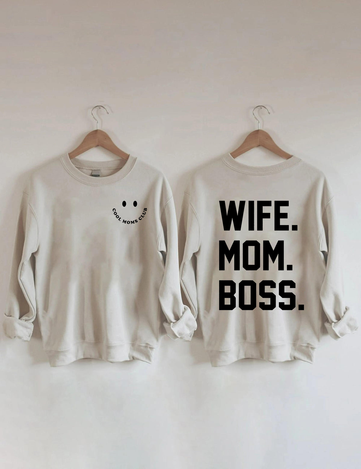 Cooles Moms Club, Wife Mom Boss Sweatshirt 