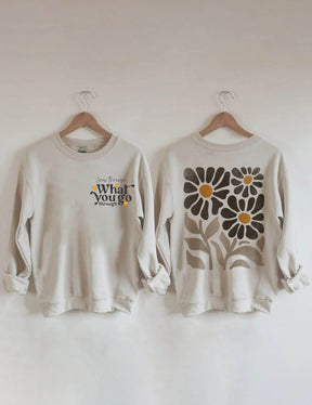 Sweatshirt mit Boho-Wildblumen-Print