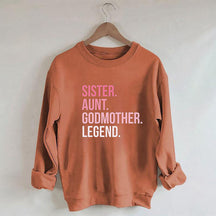 Lässiges Sweatshirt mit lustigem Schwester-Buchstaben-Aufdruck