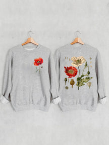 Vintage Mohn-Sweatshirt