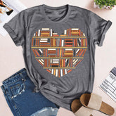 T-shirt Tendance Coeur de Livre