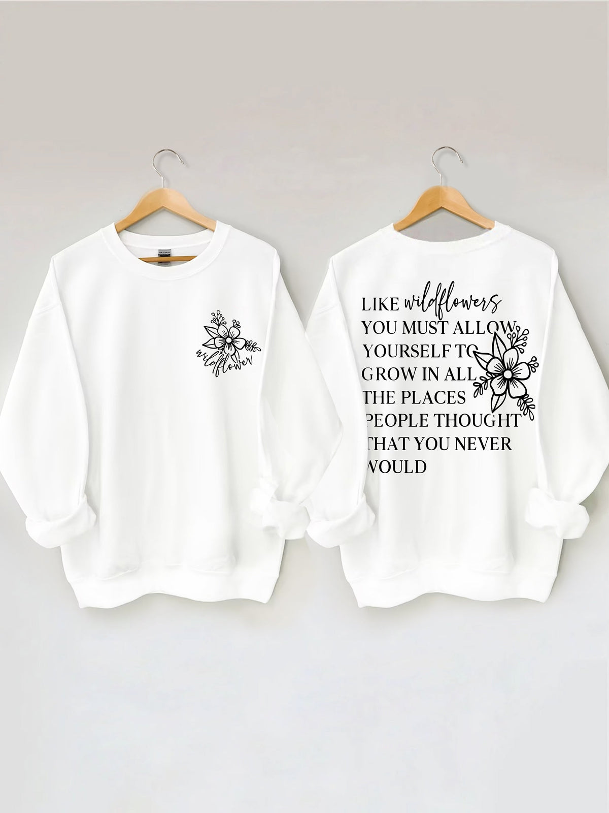 Ich mag Wildblumen-Sweatshirt