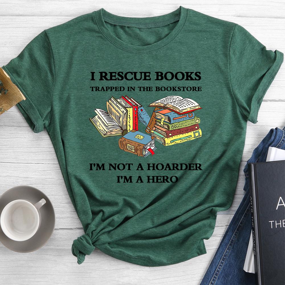 T-shirt Je sauve des livres piégés dans la librairie