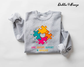 Cute Autism Teacher Sweatshirt