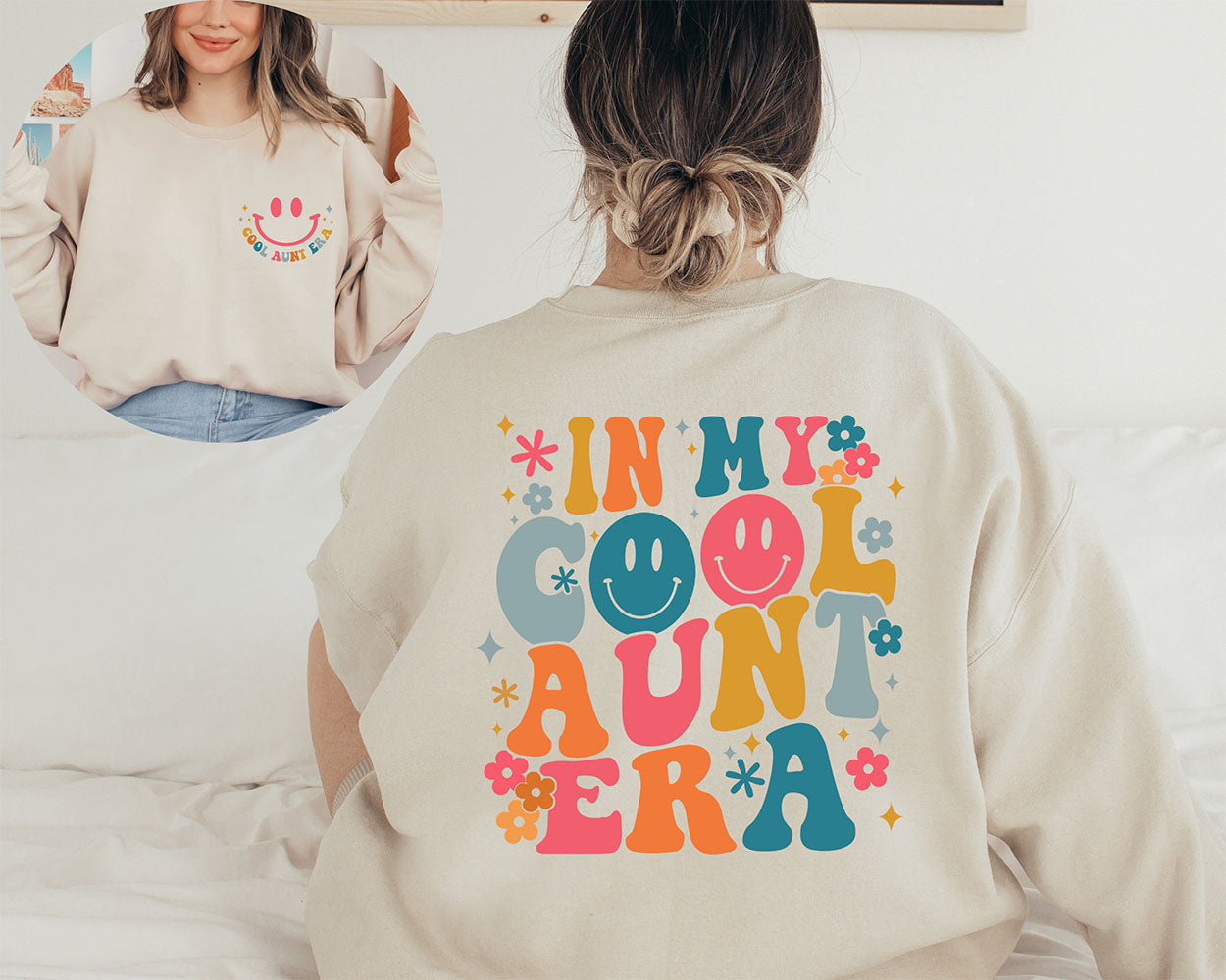 In My Cool Aunt Era Funny Crewneck Sweatshirt