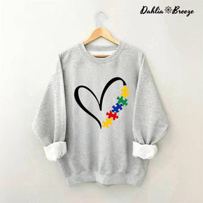 Autism Puzzle Heart Sweatshirt